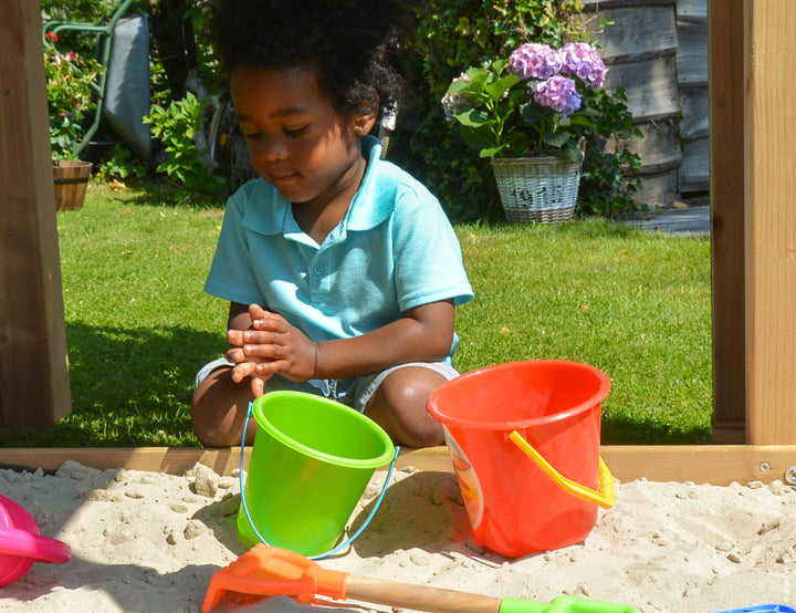 Jungle Cabin | Wooden climbing frame with swing & climbing net