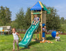 Jungle Cirque | Wooden climbing frame with slide & market stall