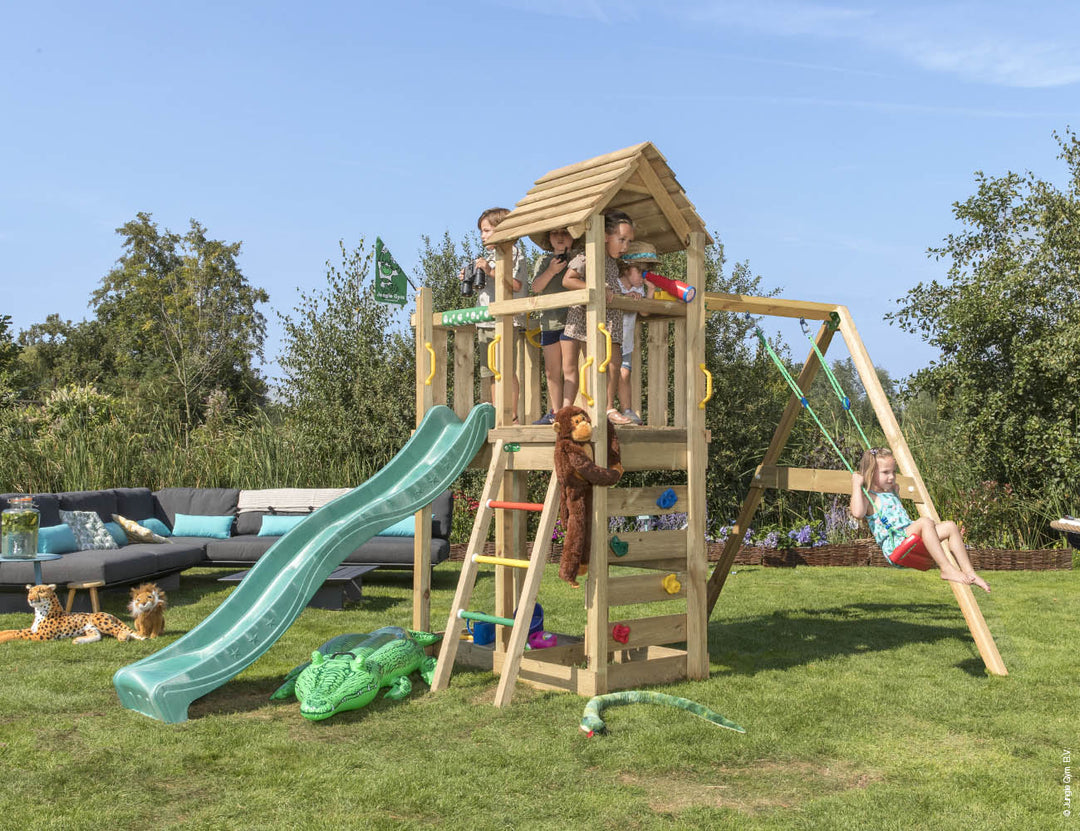 Jungle Safari | Wooden climbing frame with swing