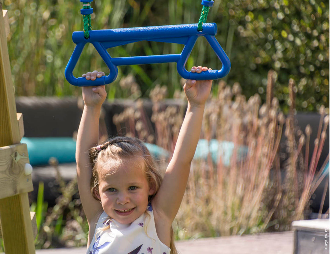 Jungle Patio | Wooden climbing frame with swing & climbing net