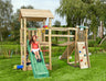 Jungle Casa | Wooden climbing frame with slide & clatter bridge