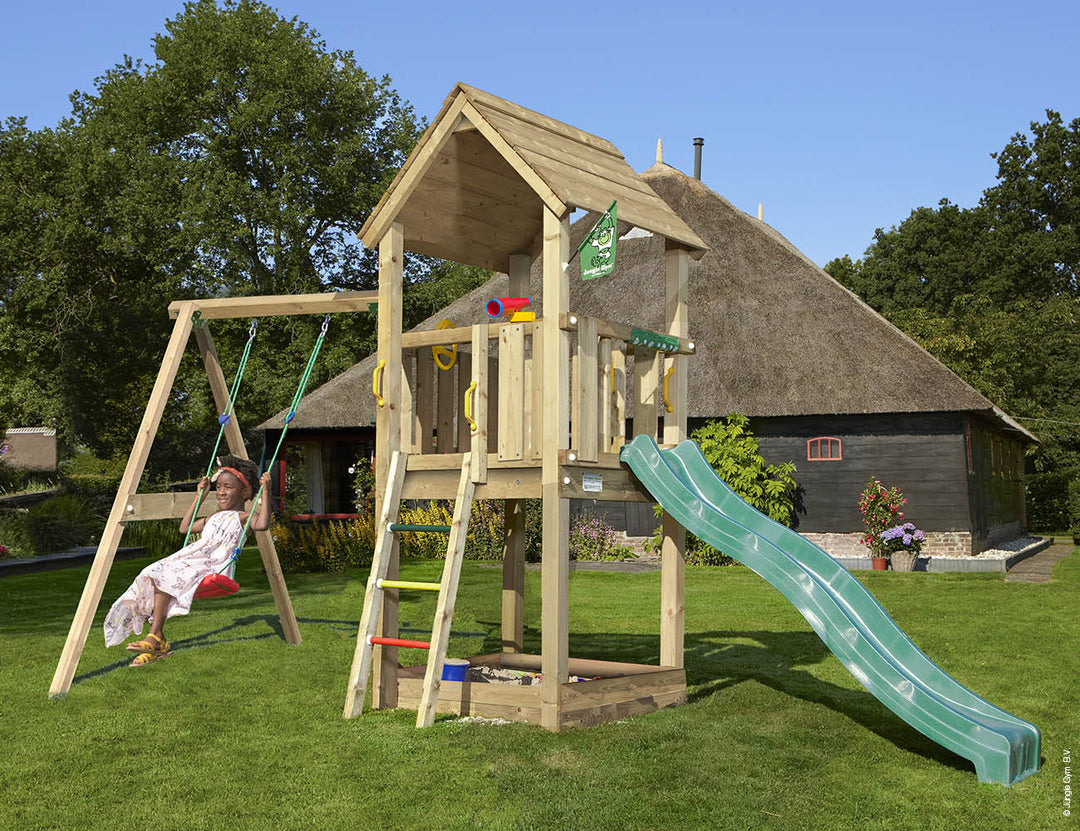 Jungle Club | Wooden climbing frame with swing