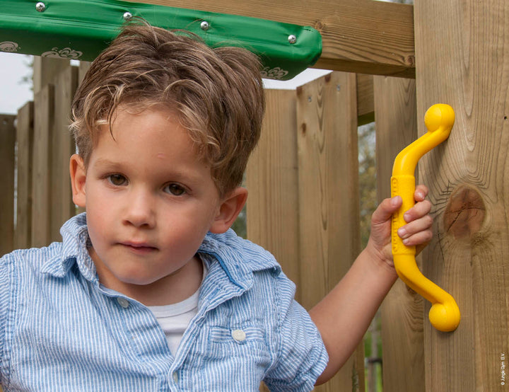 Jungle Cabin | Wooden climbing frame with slide & clatter bridge