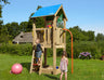 Jungle Castle | Wooden climbing frame with fireman's pole