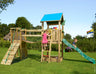 Jungle Castle | Wooden climbing frame with slide & clatter bridge