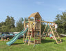Jungle Safari | Wooden climbing frame with swing & climbing net
