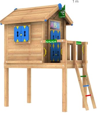 Casitas de Madera Infantiles - Jungle Playhouse L